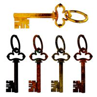 Antique old key 3d model