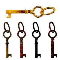 Antique old key 3d model