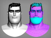 Cartoon male character Barry base mesh