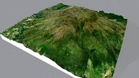 Mountain landscape Crater