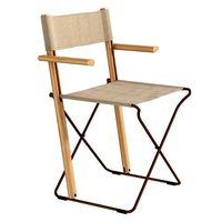 Zilio   BACCHETTE Folding fabric chair with armrests