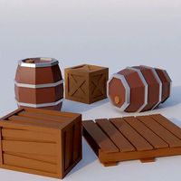 Lowpoly Storage Props