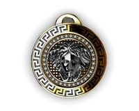 colgante dije medusa versace oro
