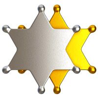 Sheriff Star Gold or Silver