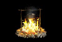 Bonfire with pot 1
