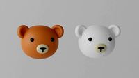 Cartoon Cute Bear Head