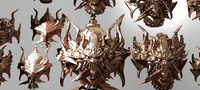 War God Baroque Mask and Shield Collection 3D