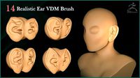 14 Realistic Humanoid Ear VDM Brush