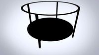 IKEA coffee table black metal with glass  VITTSJO