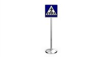 Pedestrian crossing traffic sign