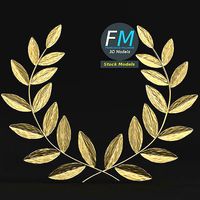 Stylized laurel wreath crown