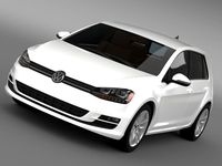 Volkswagen Golf TSI 5d 2015 3D Model