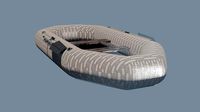 Rubber boat with oars  No motor