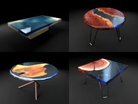 epoxy resin coffee table