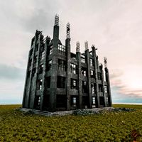 destroyed building old abandoned