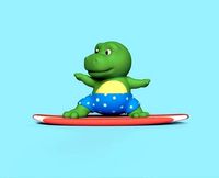 Alligator Surfing | 3D