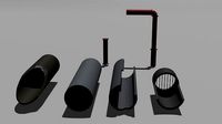 sewage pipes  lowpoly