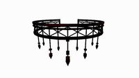 Gothic Collar E03 Black Red - Character Fashion Design