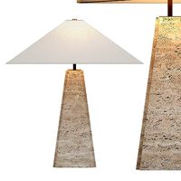 OBELISK TRAVERTINE TABLE LAMP