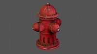 low-poly game ready fire hydrants for city enviroment