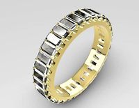Emerald Cut Diamond Eternity Ring | 3D