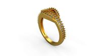 Woman Solitaire Ring 437 | 3D