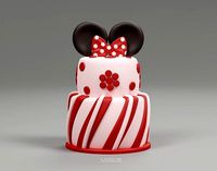 Cake in Minnie Mouse style | 3D