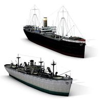Lowpoly Old Ships