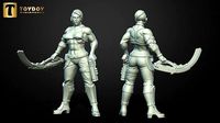 SCI-FI Miniature women soldier-Model 4 | 3D