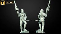 SCI-FI Miniature women soldier-Model 13 | 3D