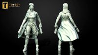 SCI-FI Miniature women soldier-Model 15 | 3D
