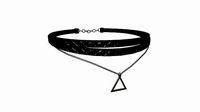 Gothic Collar F01 Black Silver - Character Fashion Design