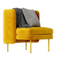 BLU DOT Bloke Velvet Lounge Chair