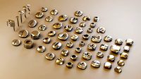 3D Screws Nails Bolts and Nuts Pack for Kitbashing Stylized