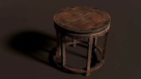 Chinese Wooden End Table Antique Furniture Old Oriental Waisted