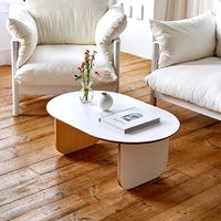 Milk sofa table oval 900