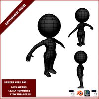 sphere girl base mesh