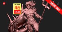 Aquaman & Shark 3D Printing Diorama