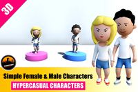 HYPERCASUAL - Simple Female &amp; Male Characters