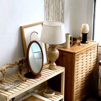 Hennings Chestnut Wood Tabletop Mirror