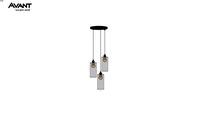 PENDENTE PRIMUS SMOOTH CILÍNDRICO TRIPLO Ø10X20CM VIDRO FOSCO - AVANT 271020004