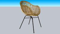 Chaise osier à l'echelle