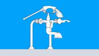CHARLOTTE Two Handle Tub Filler Trim Kit Deck Mount - T70385-PC