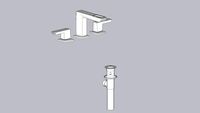 VETTIS Widespread Lavatory Faucet With Open-Flow Spout 1.2 GPM - 65386LF-PC-ECO