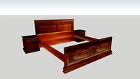 java bed teak wood set