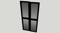 Black Shutter - Dbl Panel