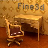 Antique08031Desk 3D Model