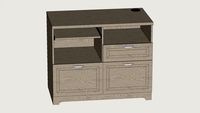 Filing cabinet printer stand