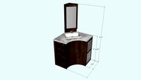 Small Corner Vanity with Sink