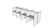 Blade Typical, 8 Pack Back to Back Carrels 49'H x 36'W x 24'D